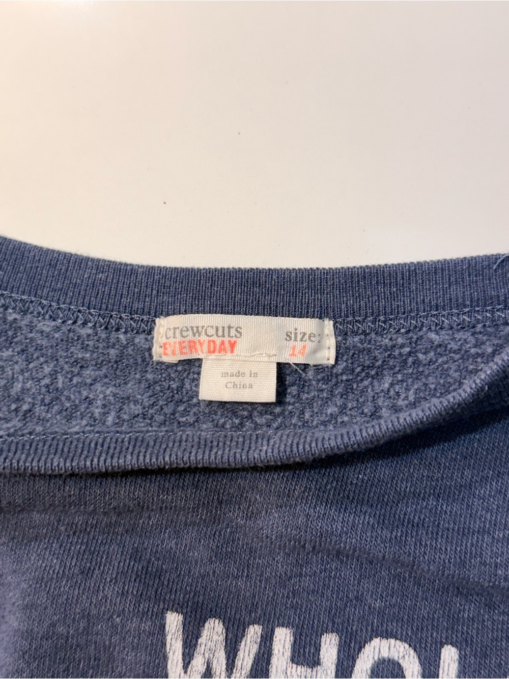 3/$25 Crewcuts Blue 'Whole Lot of' Heart Crewneck Sweatshirt Sz 14 - Picture 4 of 7